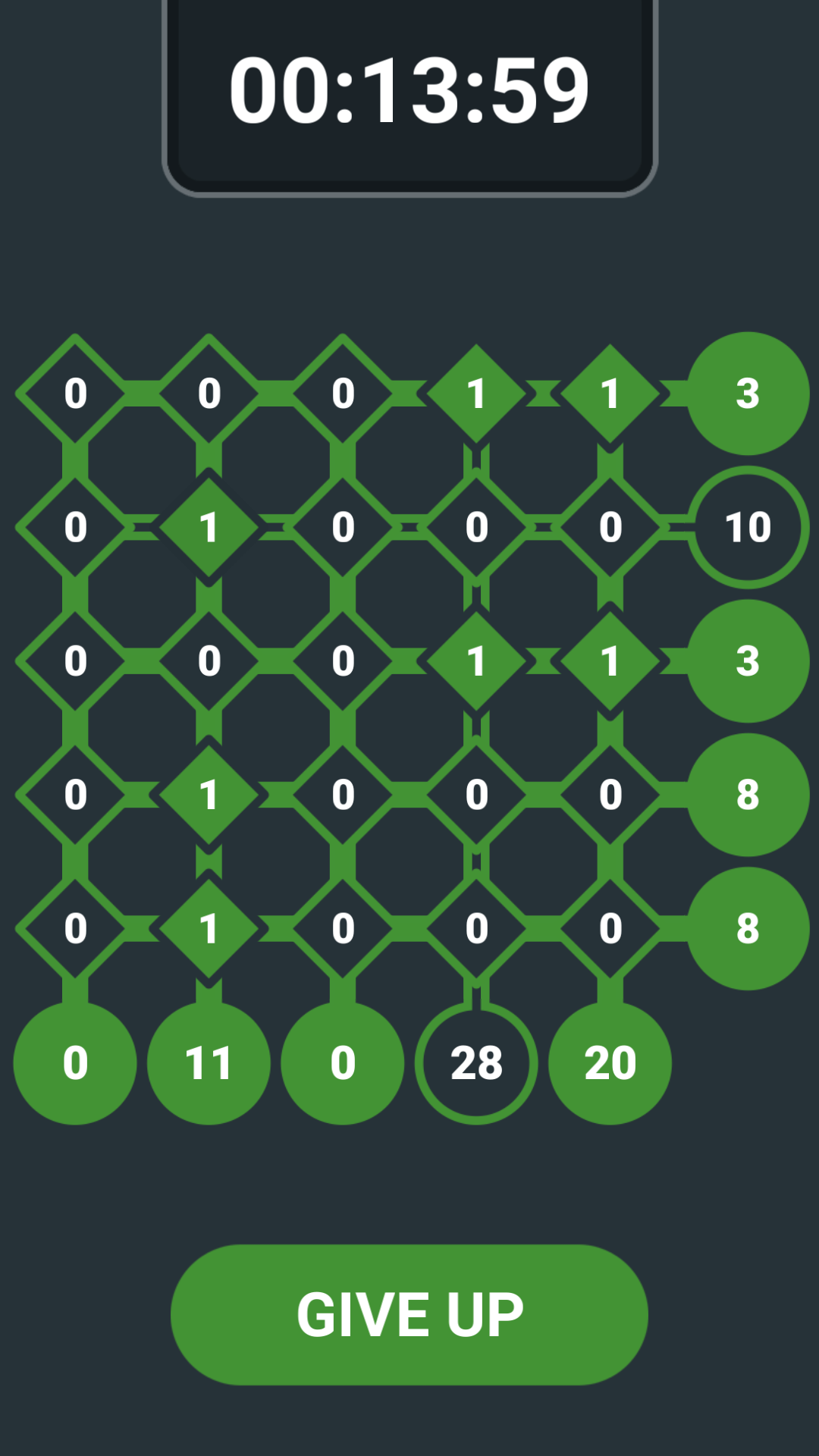 اسکرین شات 2 بازی Binary Grid - Brain Math Game