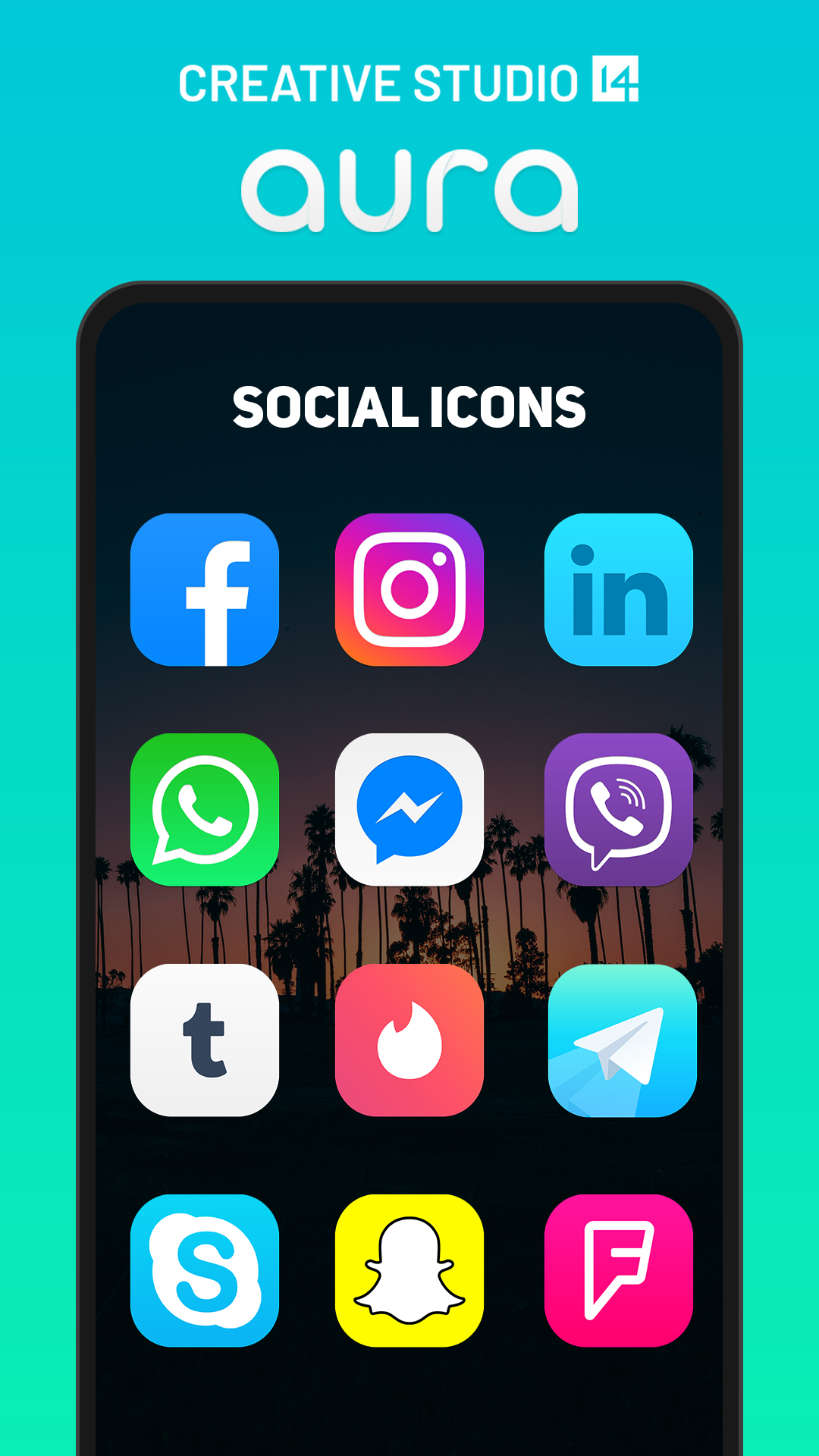 اسکرین شات 2 برنامه Aura Icon Pack