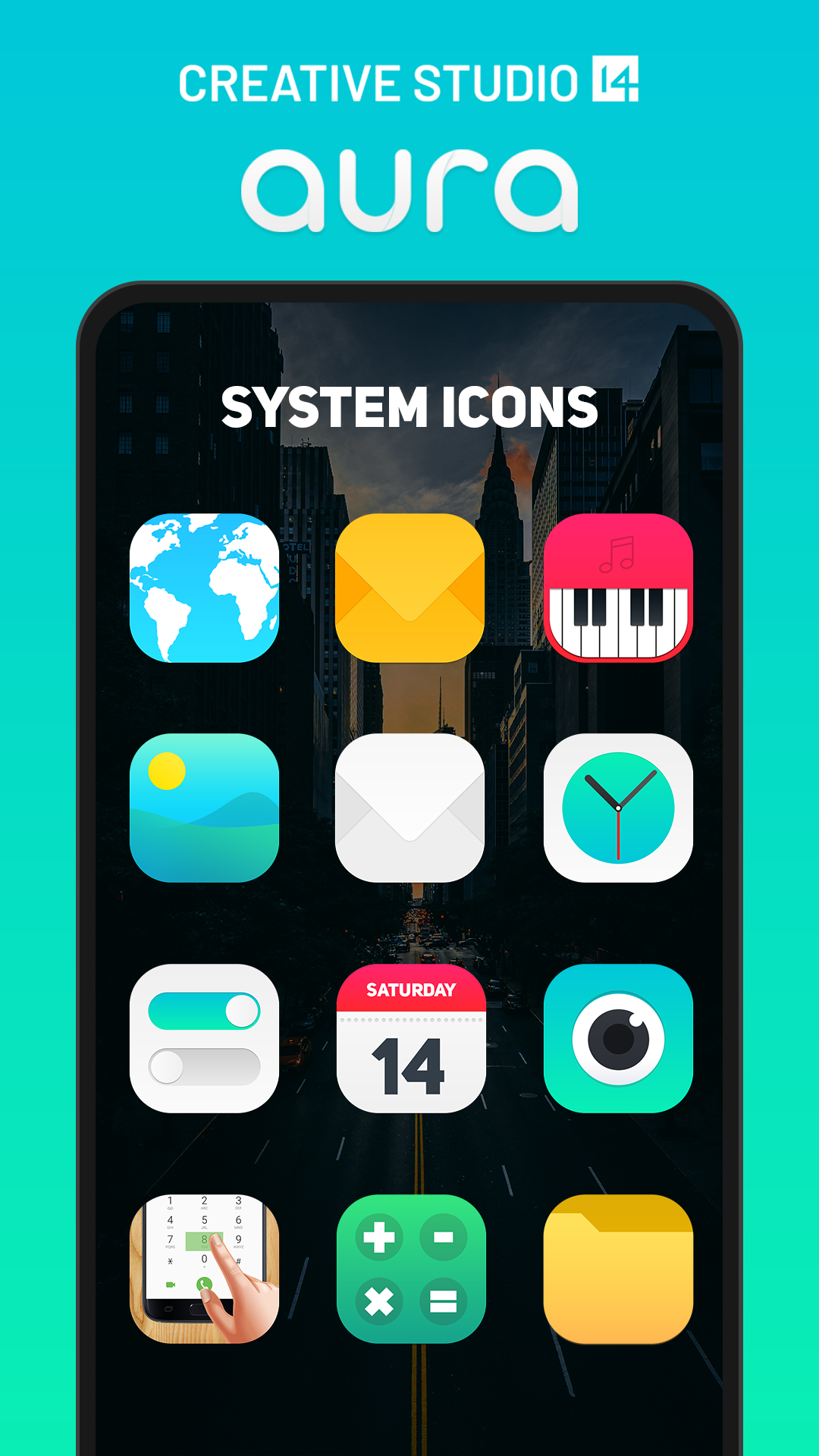 اسکرین شات 1 برنامه Aura Icon Pack