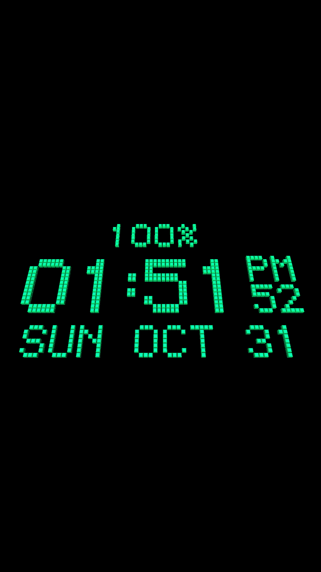 اسکرین شات 1 برنامه 3D Digital Clock-7