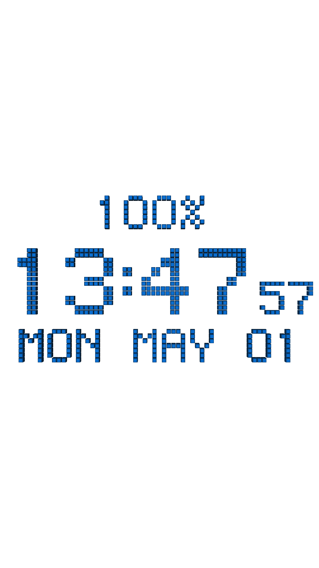 اسکرین شات 3 برنامه 3D Digital Clock-7