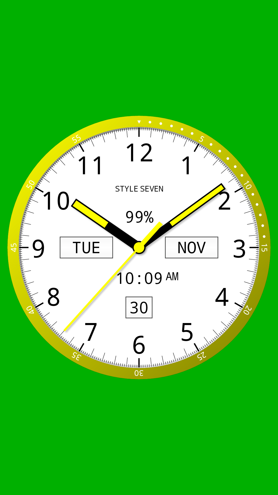 اسکرین شات 5 برنامه Color Analog Clock-7
