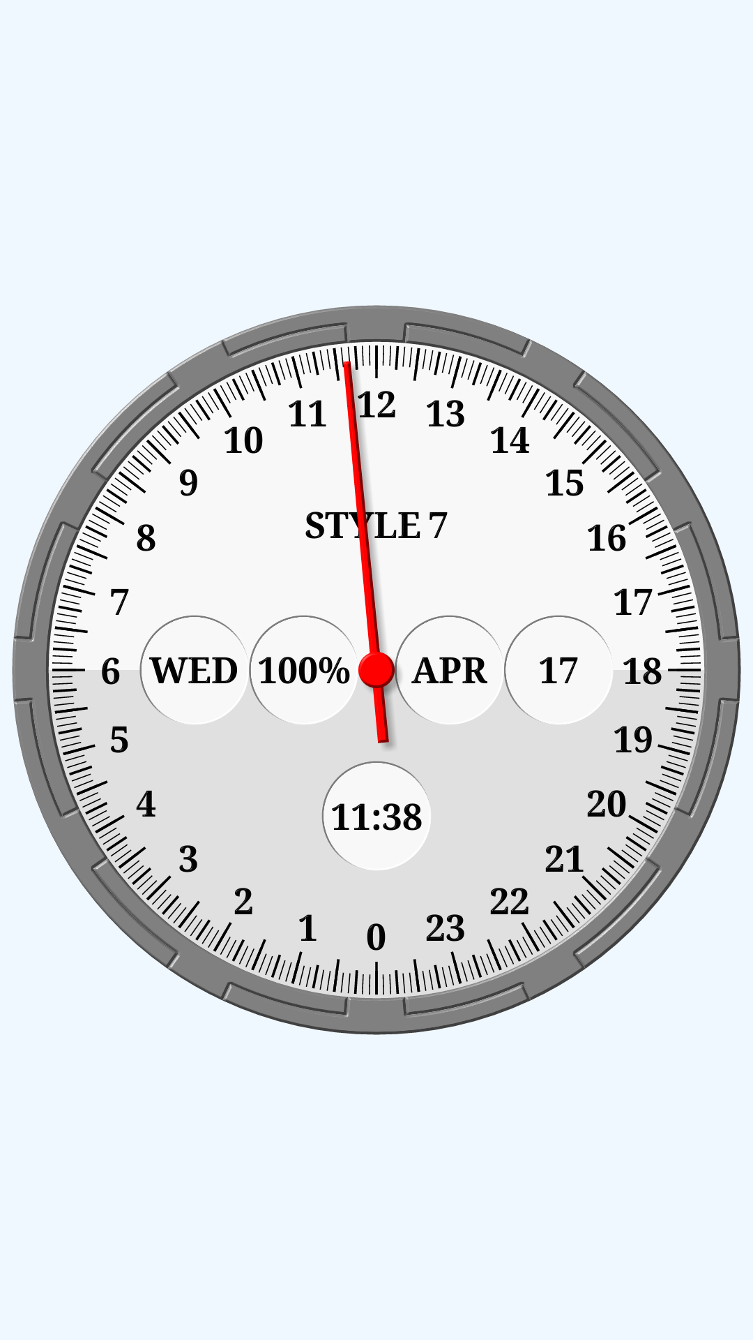 اسکرین شات 1 برنامه One Hand Analog Clock-7