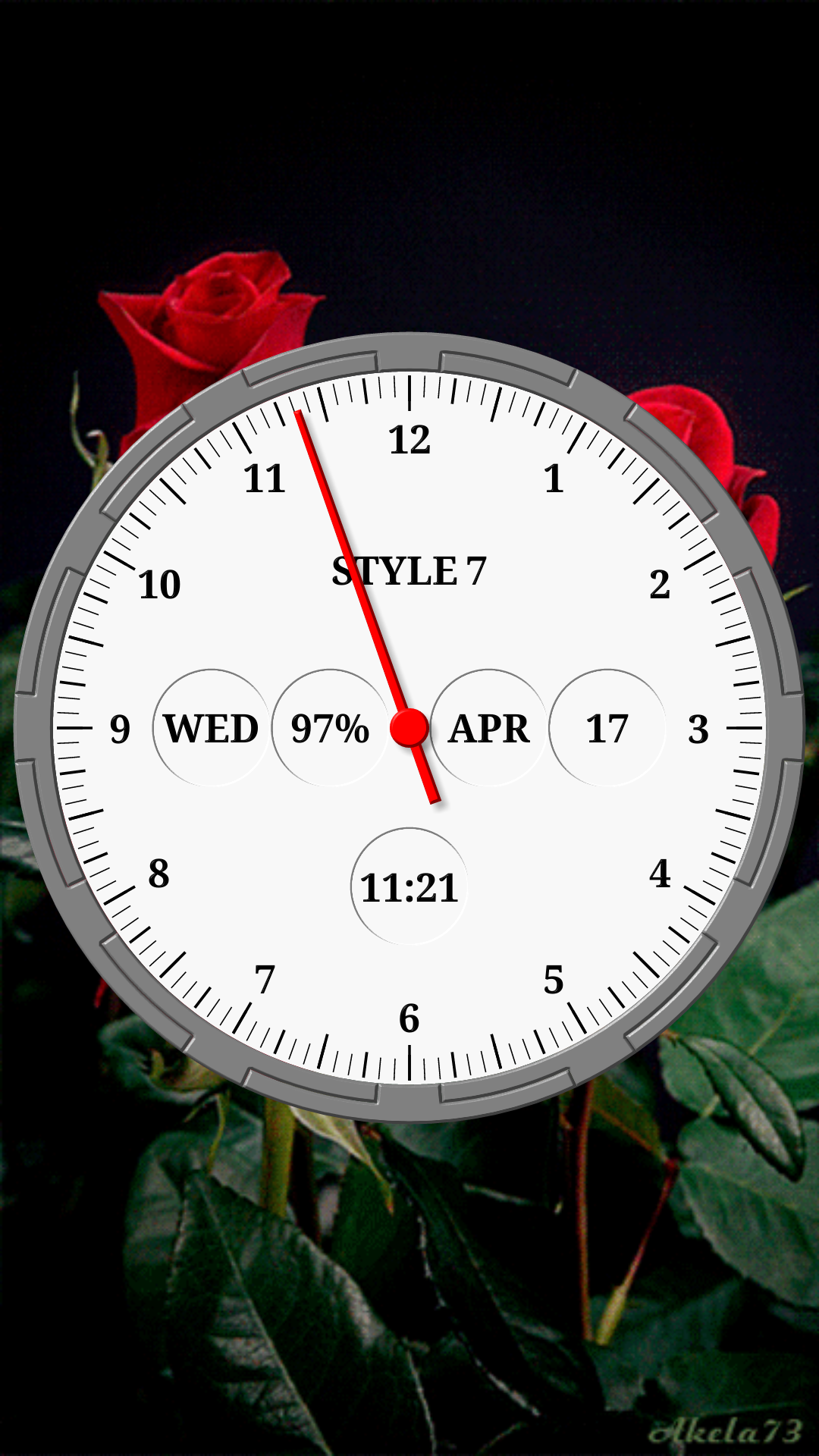 اسکرین شات 2 برنامه One Hand Analog Clock-7