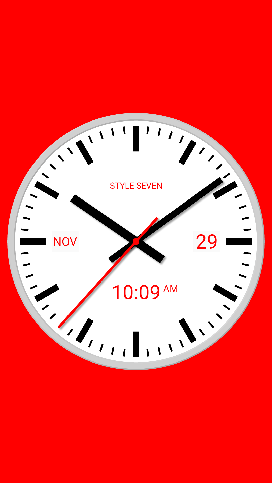اسکرین شات 1 برنامه White Analog Clock-7