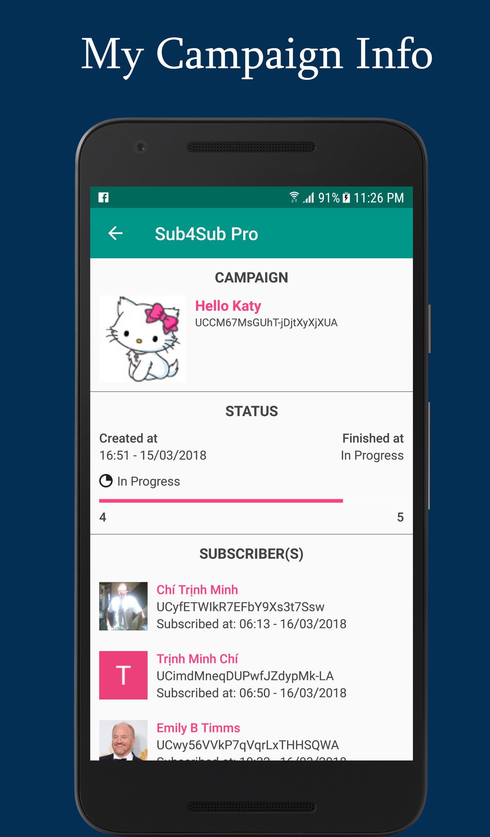 اسکرین شات 3 برنامه Sub4Sub - View4View For Video