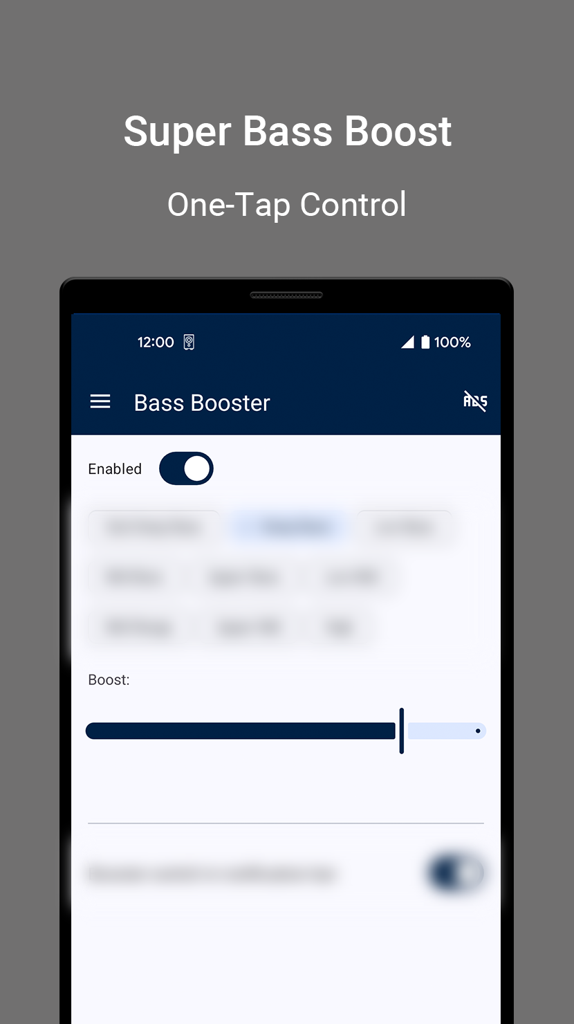 اسکرین شات 2 برنامه Bass+: Subwoofer Bass Booster