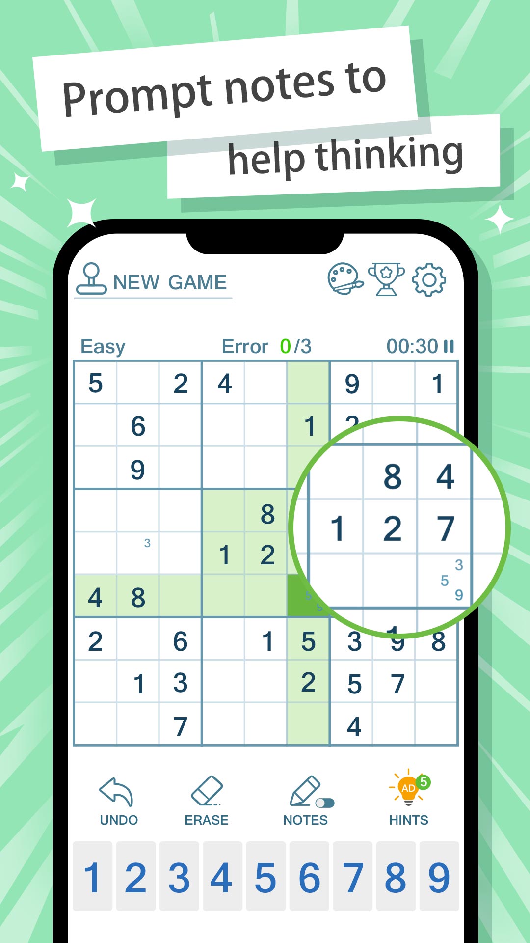 اسکرین شات 4 بازی Sudoku - Classic Number Puzzle