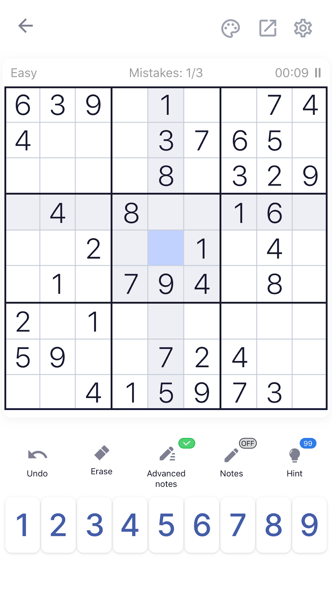 اسکرین شات 1 بازی Sudoku - Classic Sudoku Puzzle
