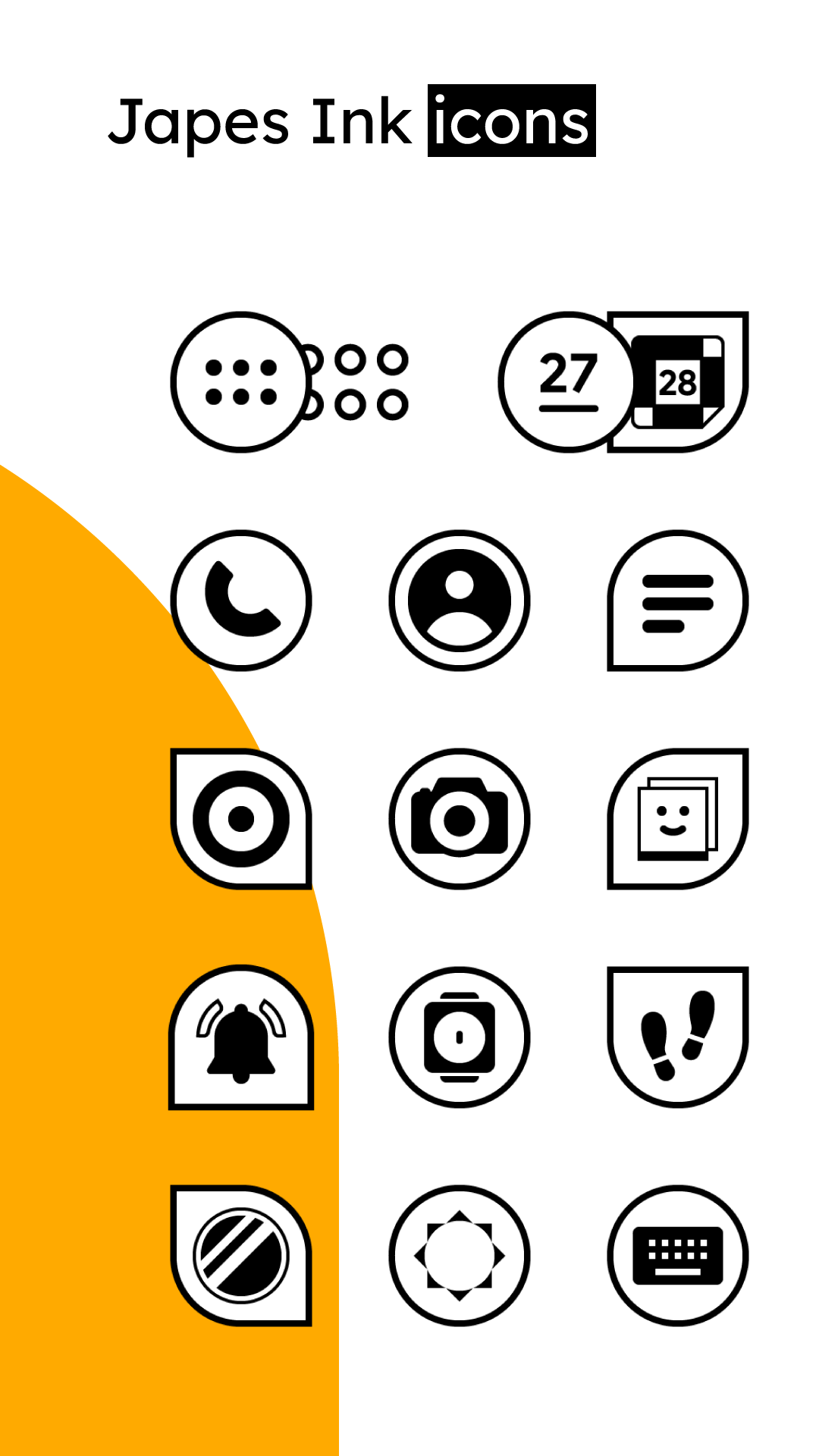 اسکرین شات 4 برنامه Japes Ink - Icon Pack