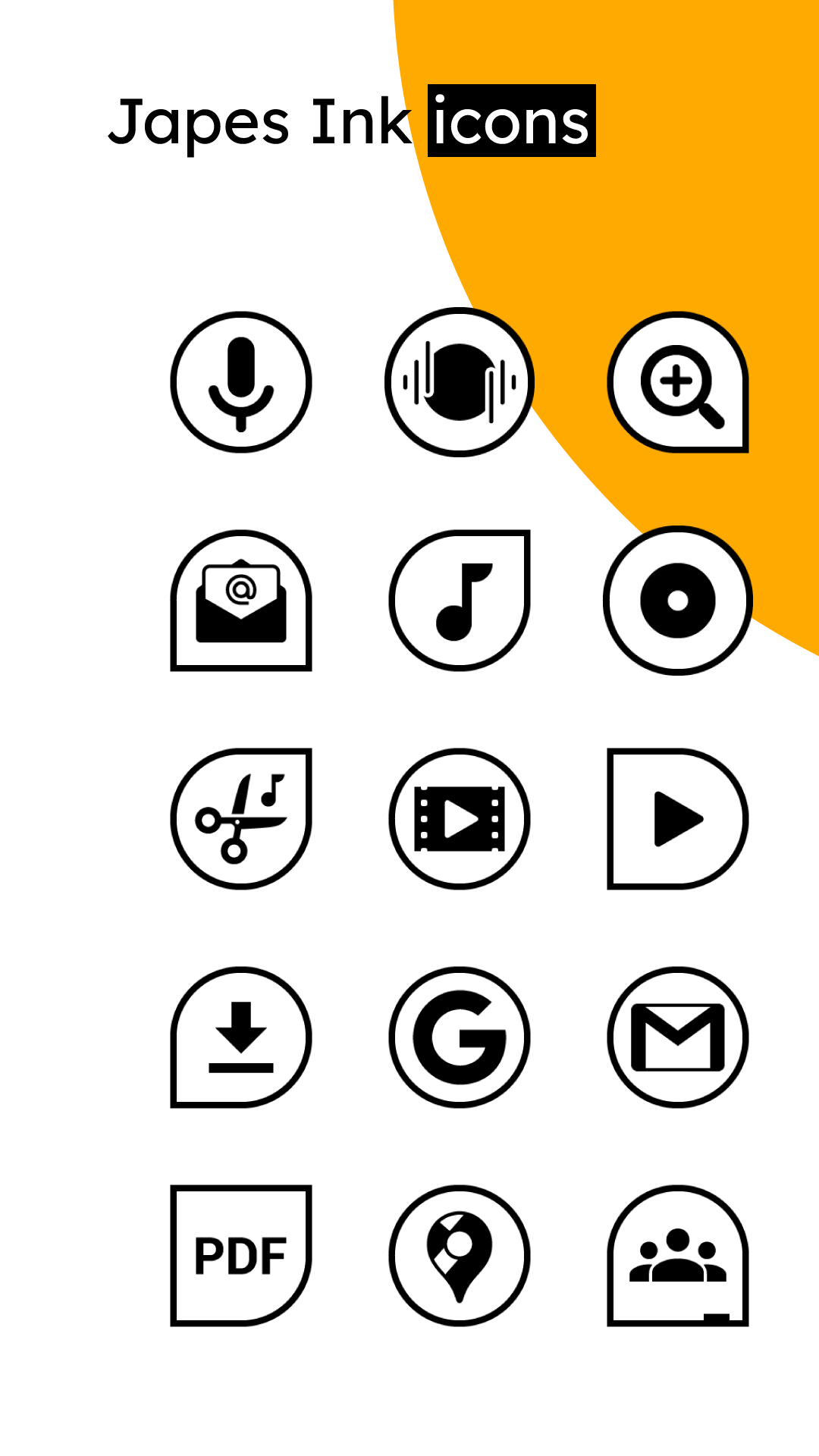 اسکرین شات 5 برنامه Japes Ink - Icon Pack