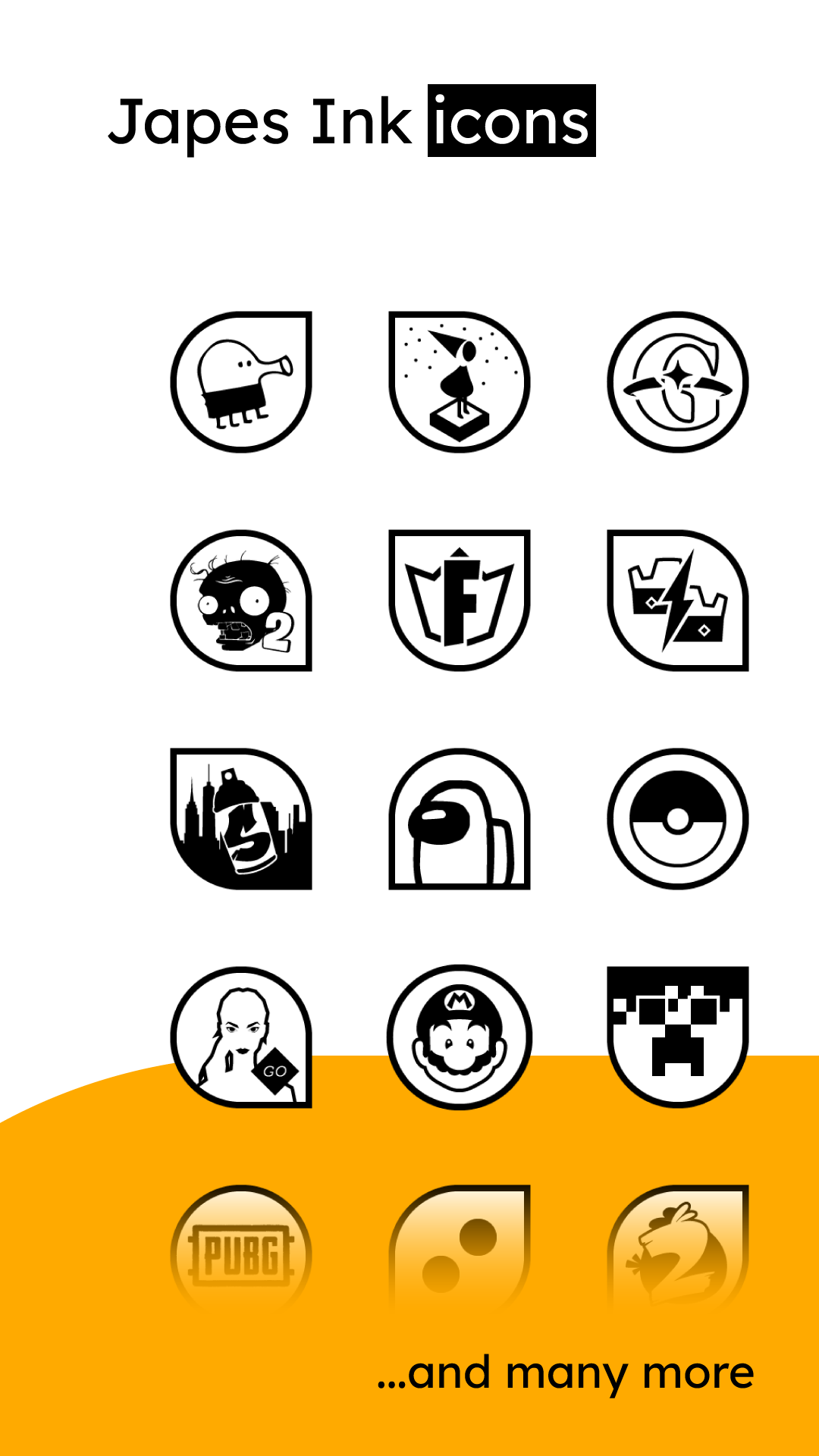 اسکرین شات 8 برنامه Japes Ink - Icon Pack
