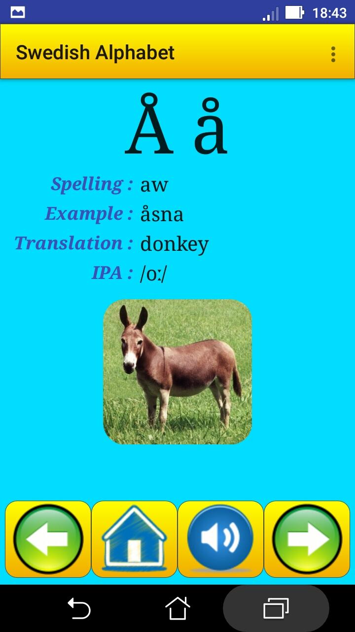 اسکرین شات 6 برنامه Swedish alphabet for students