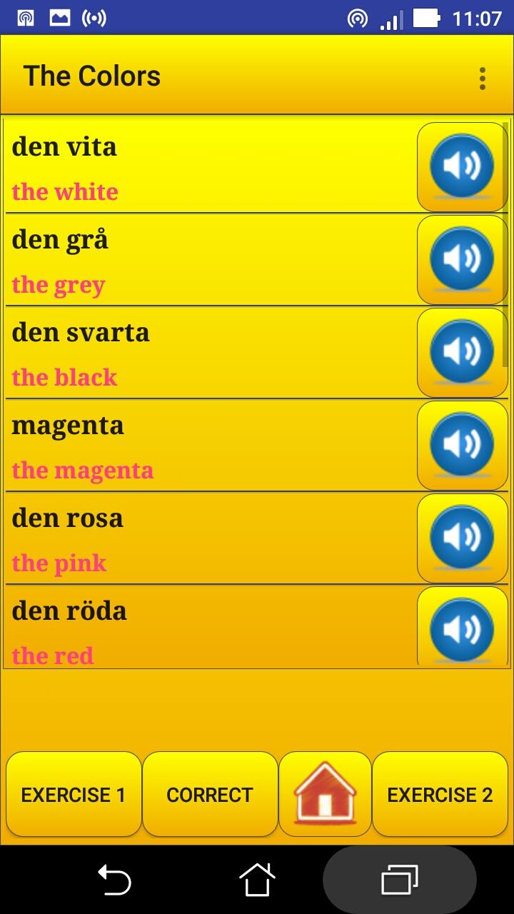 اسکرین شات 5 برنامه Learning Swedish language (les