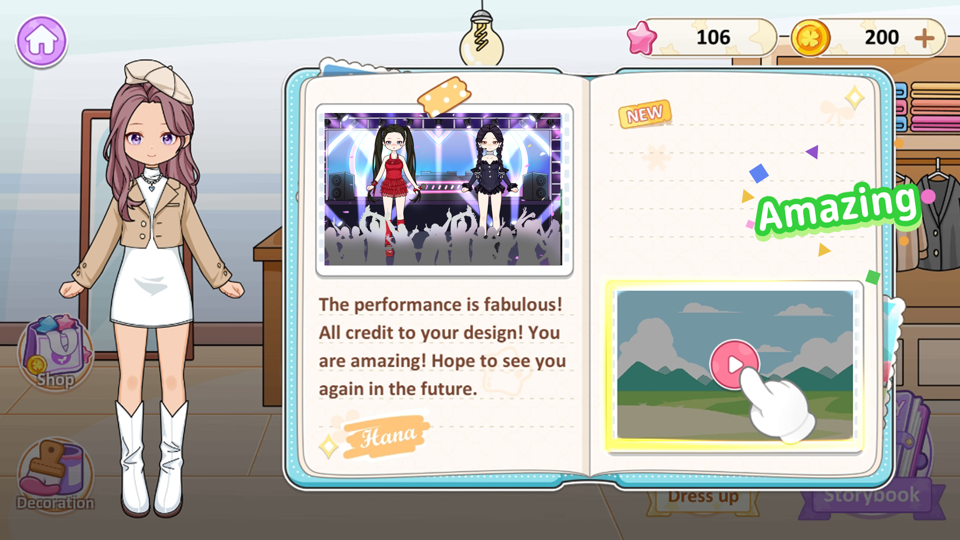اسکرین شات 5 بازی Sweet Paper Doll: DIY Dress up