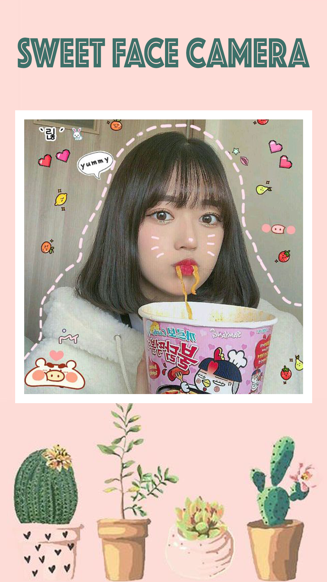 اسکرین شات 1 برنامه Sweet face camera