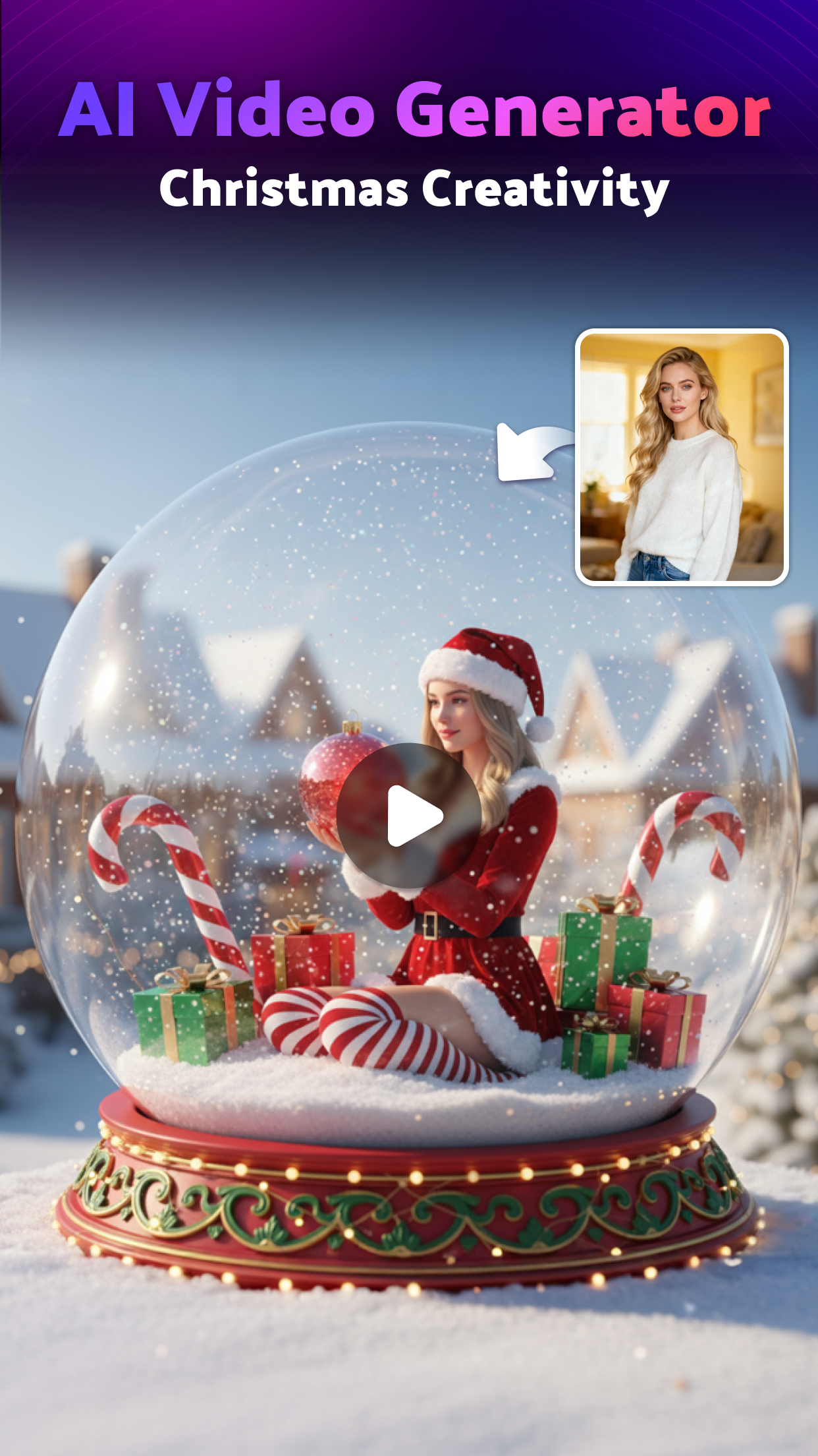 اسکرین شات 1 برنامه Vifio: AI Video & Portrait