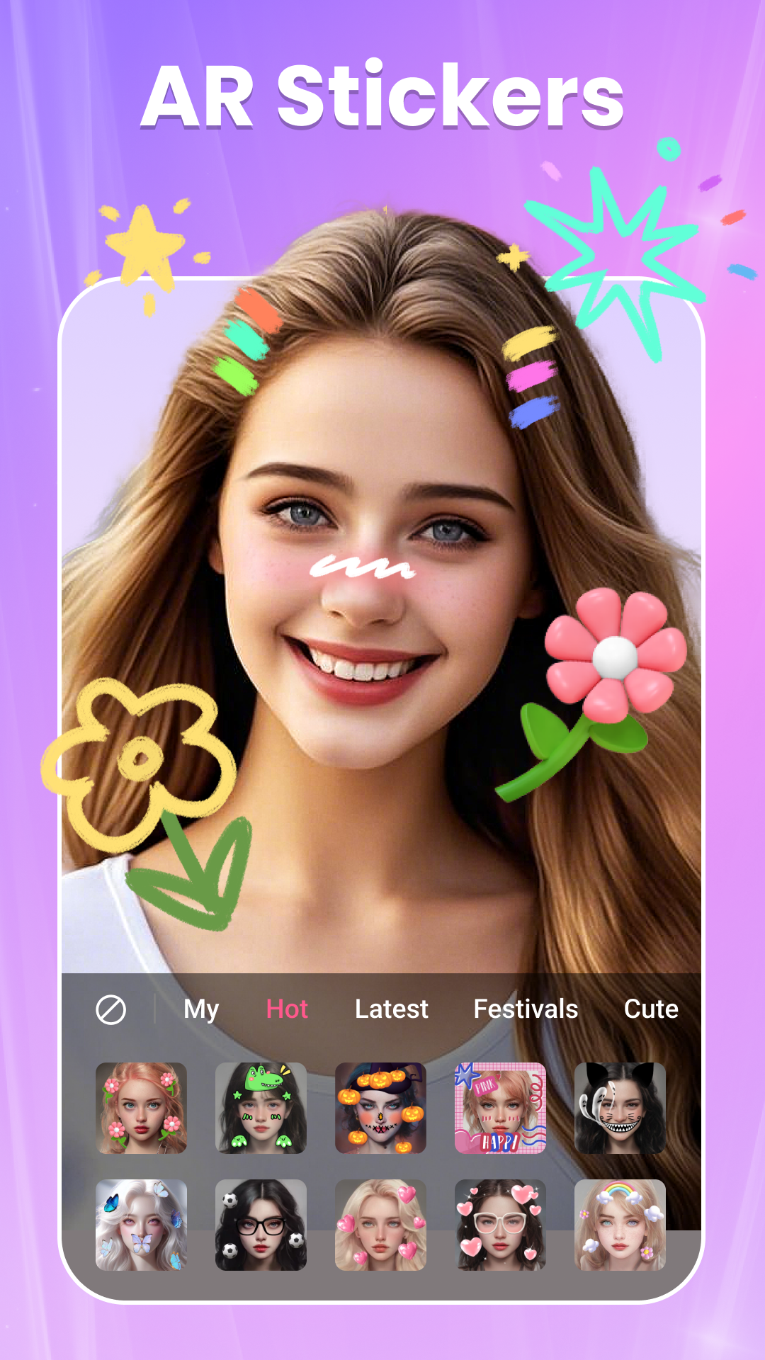 اسکرین شات 4 برنامه Beauty Camera & Makeup Stylist