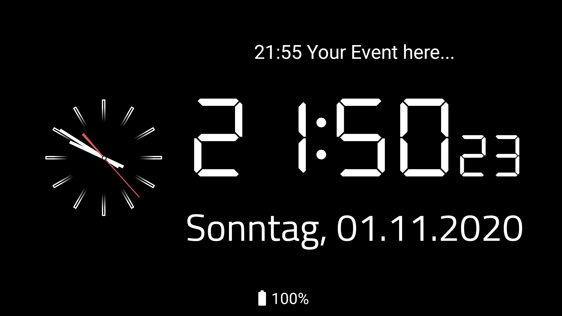 اسکرین شات 3 برنامه Clock Screensaver