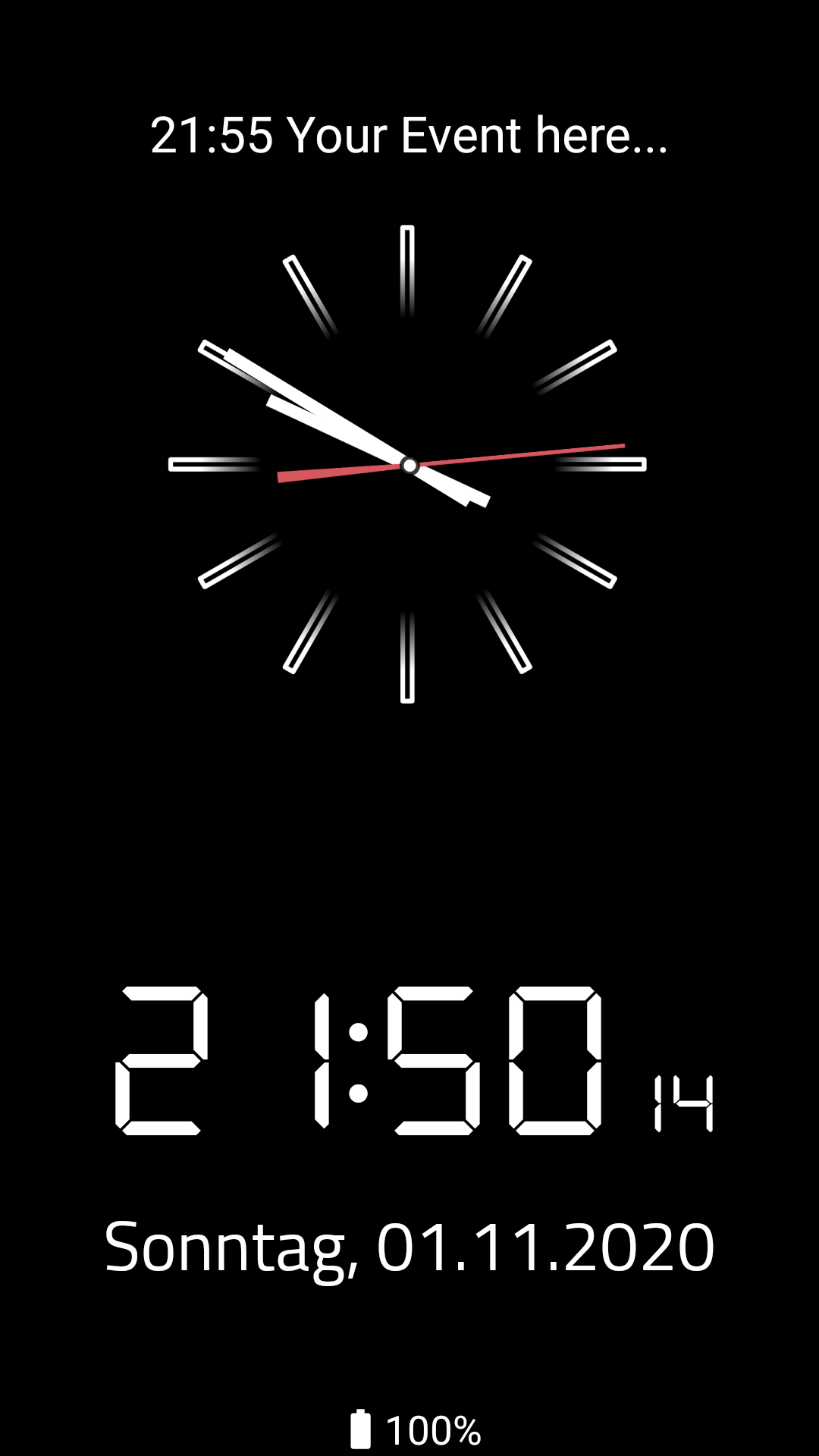 اسکرین شات 1 برنامه Clock Screensaver