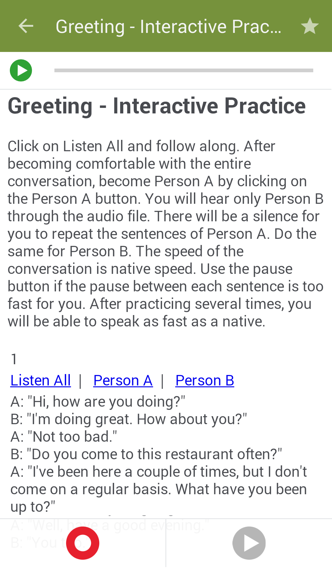 اسکرین شات 4 برنامه Learn to Speak English