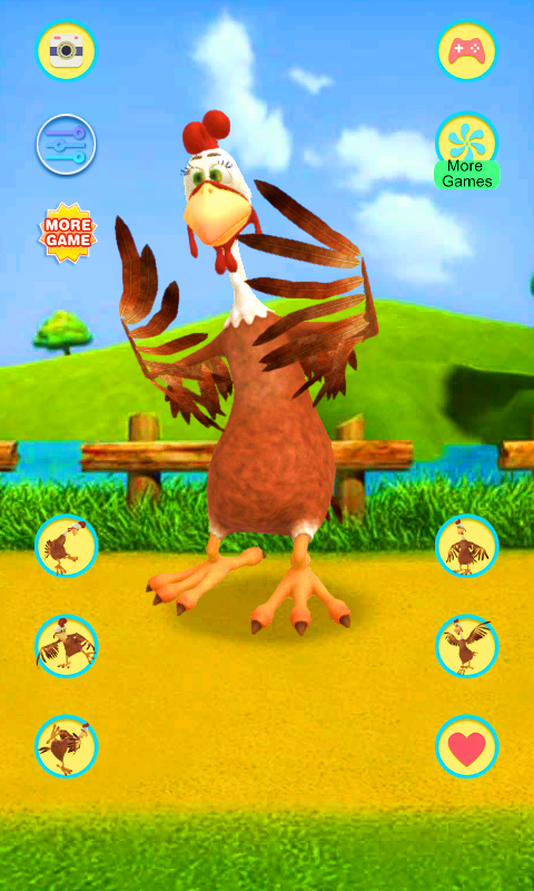 اسکرین شات 4 برنامه Talking Chicken