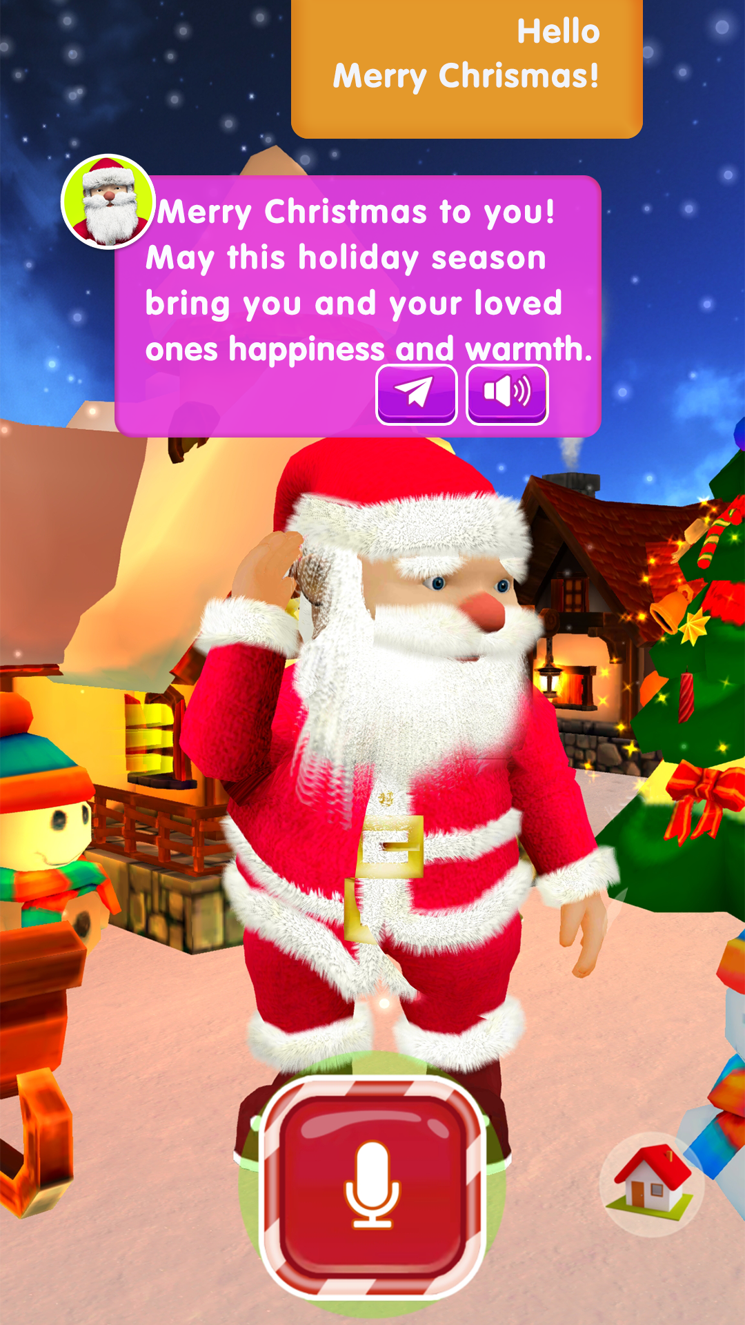 اسکرین شات 3 برنامه Talking Santa Claus