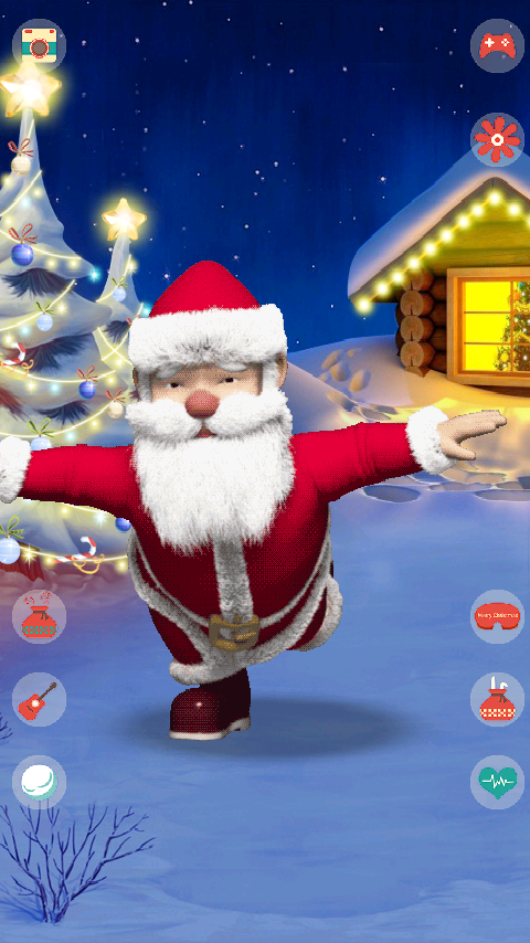 اسکرین شات 2 برنامه Talking Santa Claus