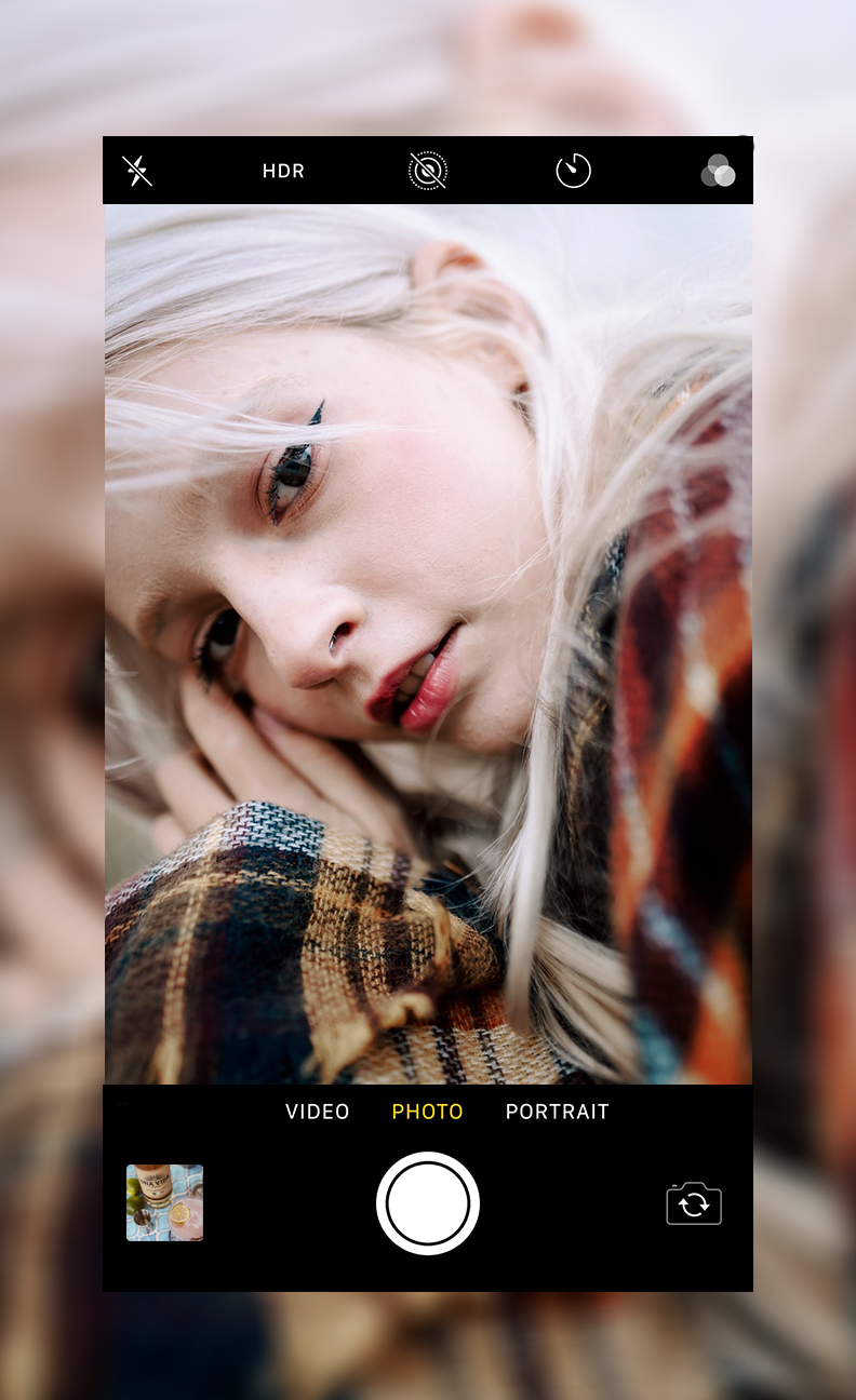اسکرین شات 1 برنامه Selfie Camera iphone 15