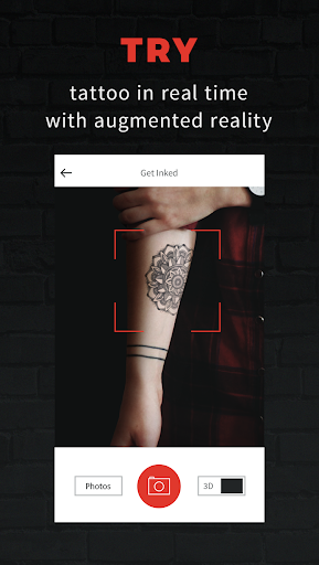 اسکرین شات 2 برنامه INKHUNTER - try tattoo designs