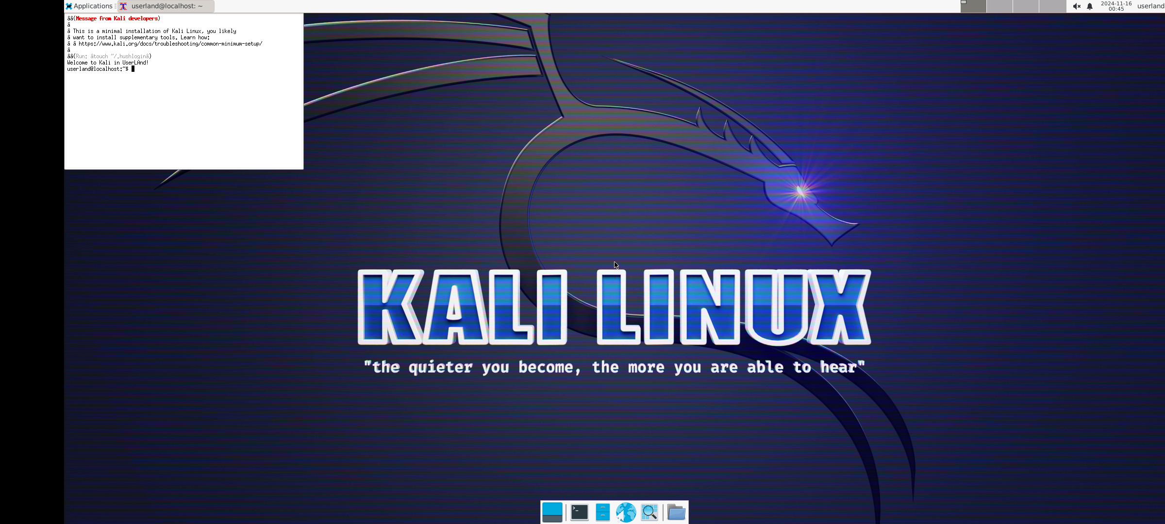اسکرین شات 1 برنامه UserLAnd - Linux on Android