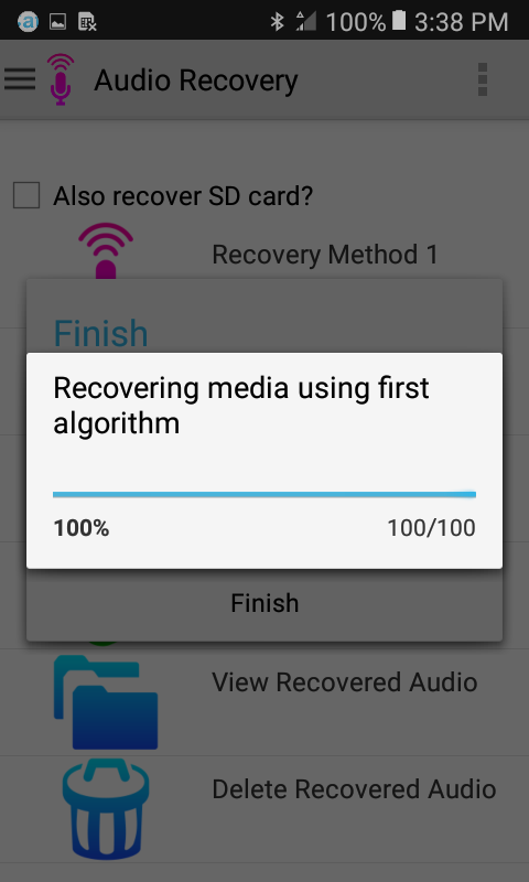 اسکرین شات 8 برنامه Audio Recovery