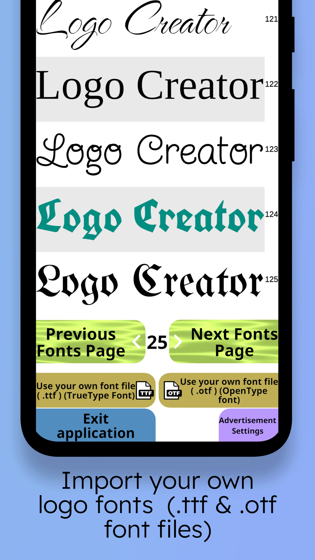 اسکرین شات 8 برنامه Fonts - Lettering Font Design