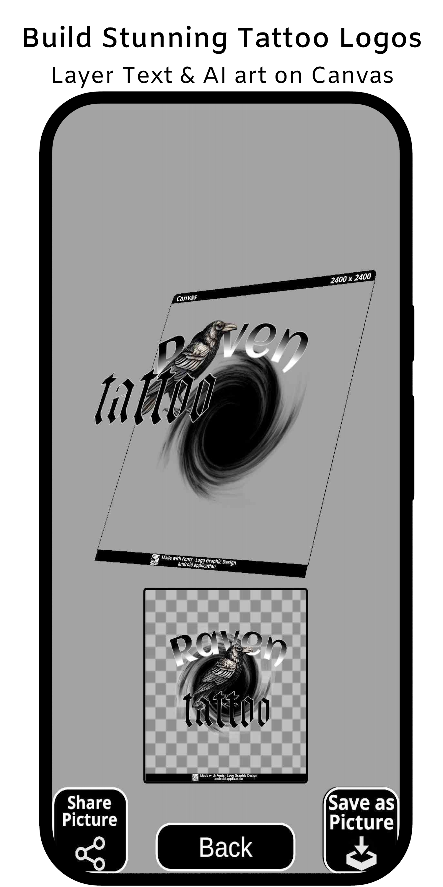 اسکرین شات 6 برنامه Canvas: Font lettering design