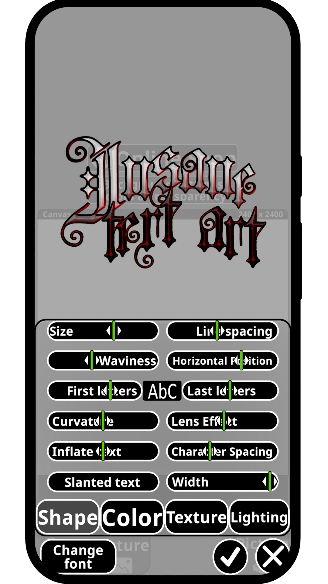 اسکرین شات 1 برنامه Canvas: Font lettering design