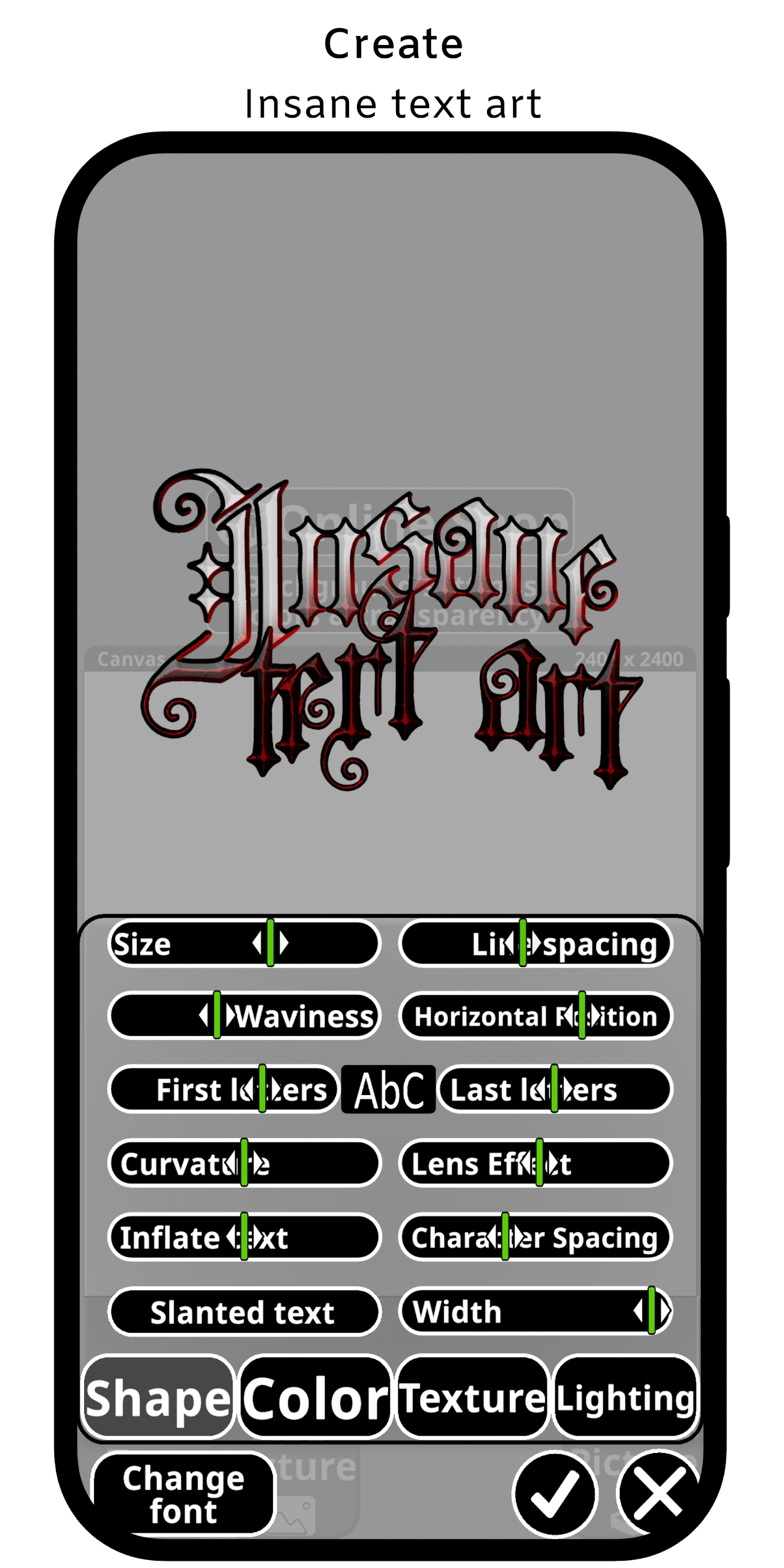 اسکرین شات 1 برنامه Canvas: Font lettering design