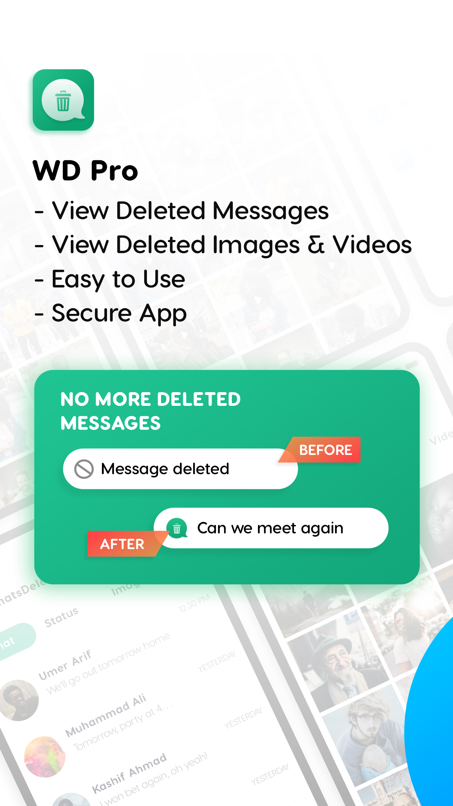 اسکرین شات 1 برنامه WD PRO: Recover Messages