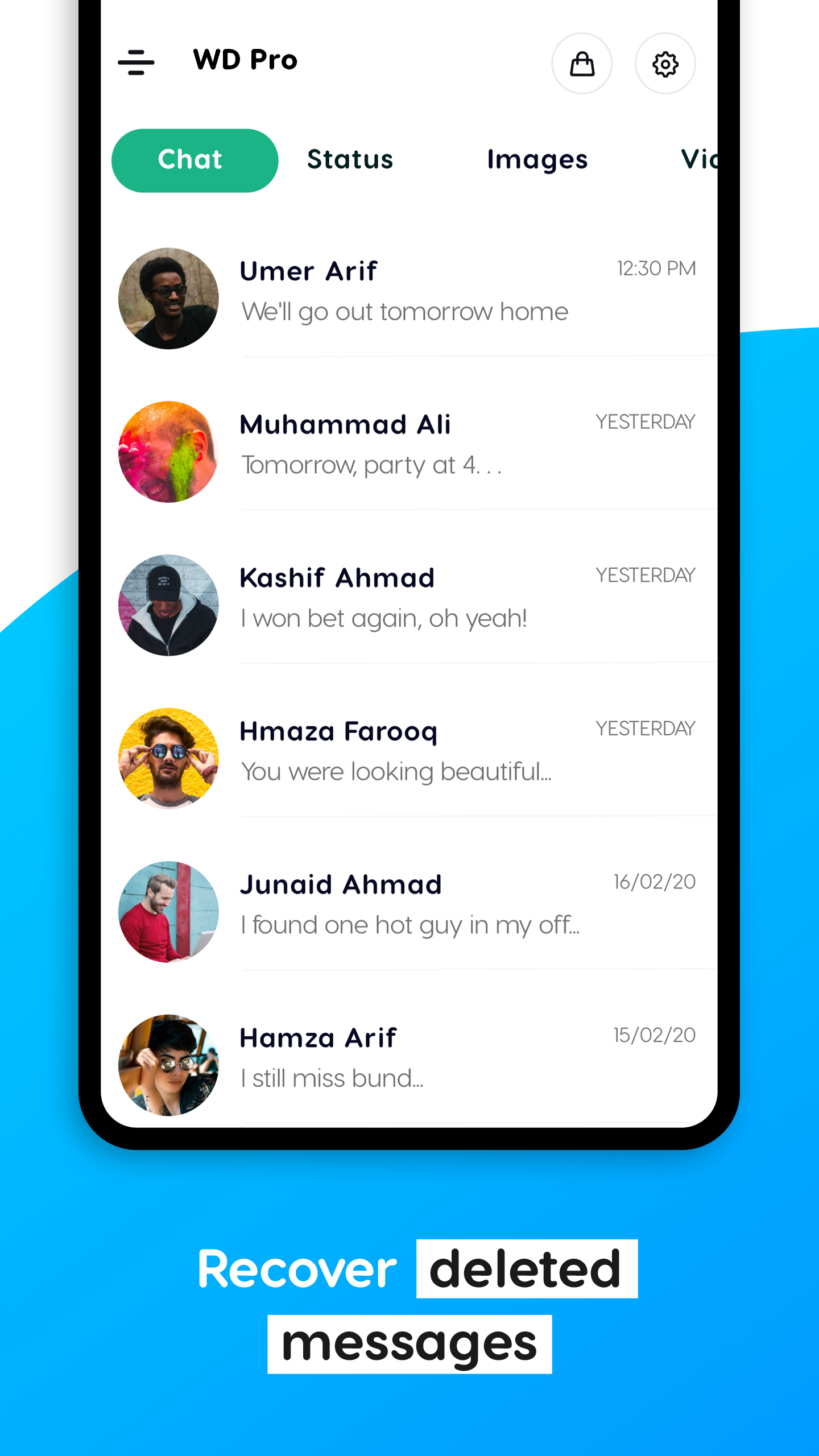اسکرین شات 2 برنامه WD PRO: Recover Messages