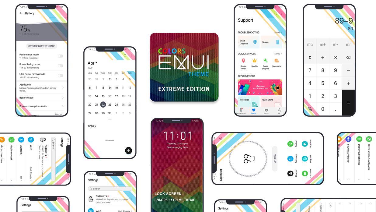 اسکرین شات 1 برنامه Color Extreme Theme for Huawei