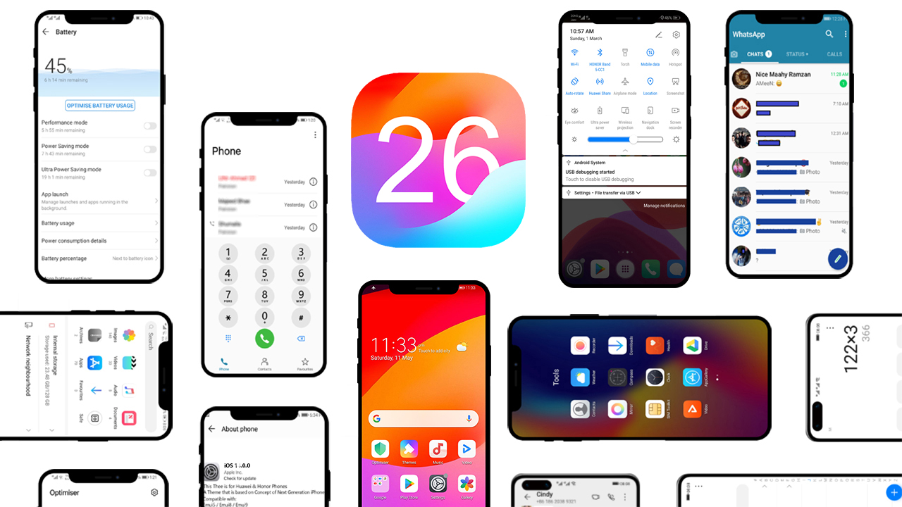 اسکرین شات 1 برنامه OS 26 Theme for Huawei