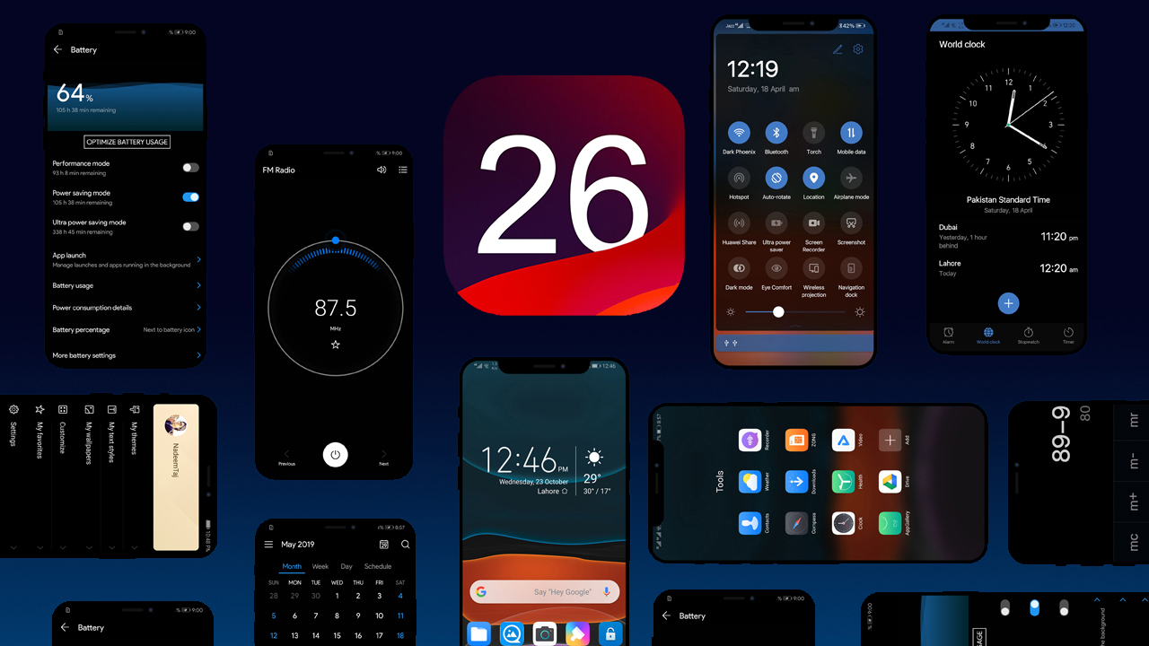 اسکرین شات 1 برنامه OS 26 Dark Theme for Huawei