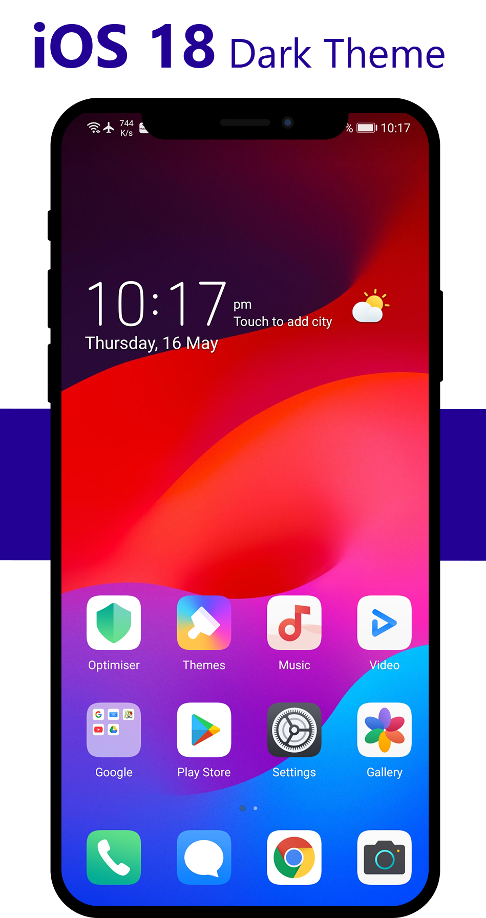 اسکرین شات 2 برنامه OS 18 Dark Theme for Huawei