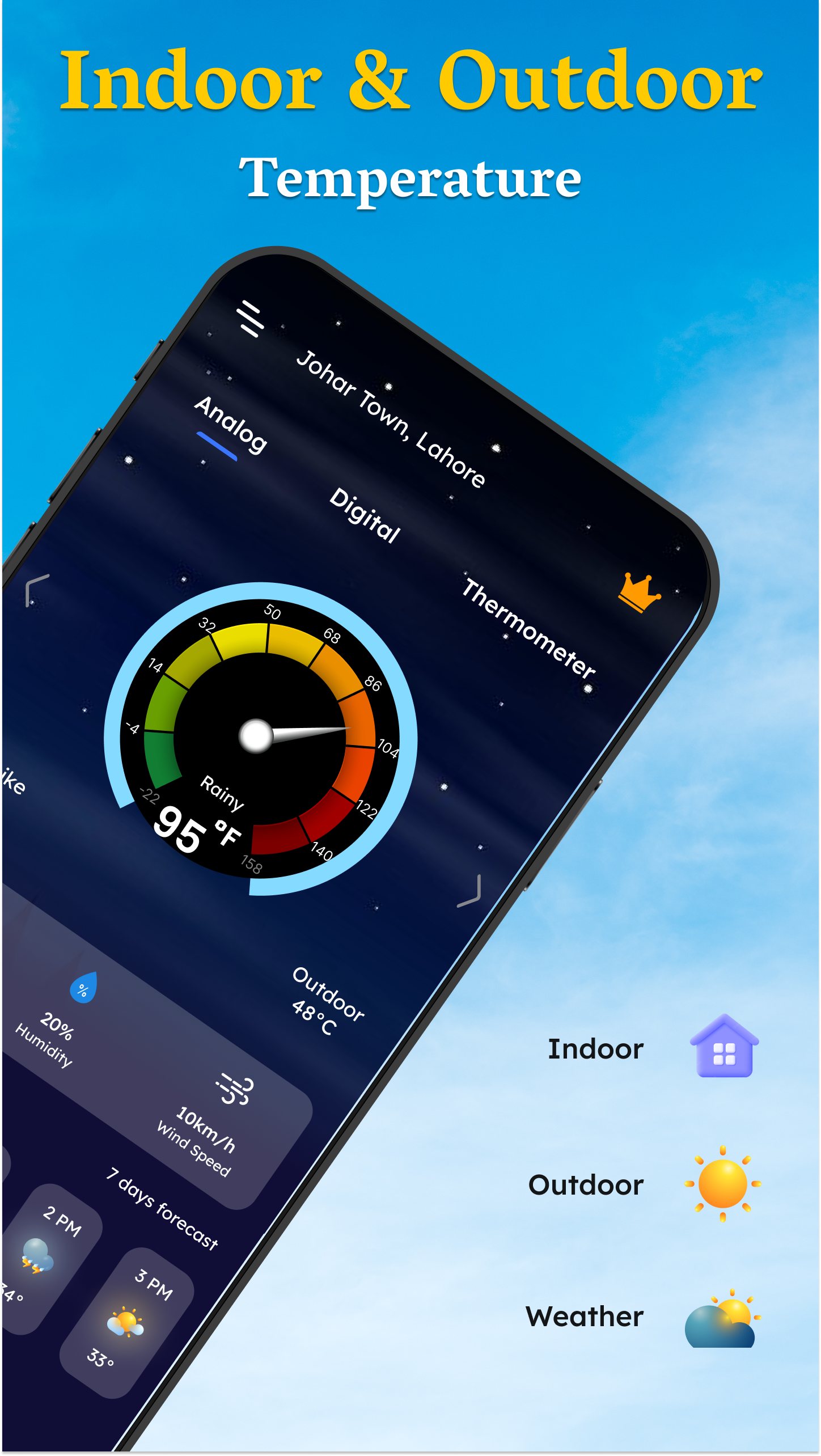 اسکرین شات 3 برنامه Room Temperature, Thermometer