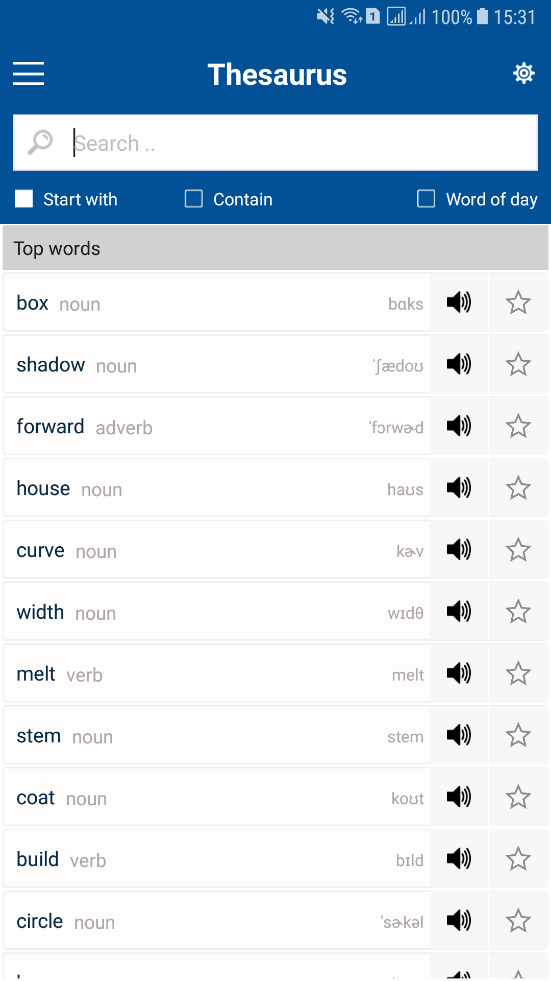 اسکرین شات 1 برنامه Collocations Thesaurus Offline