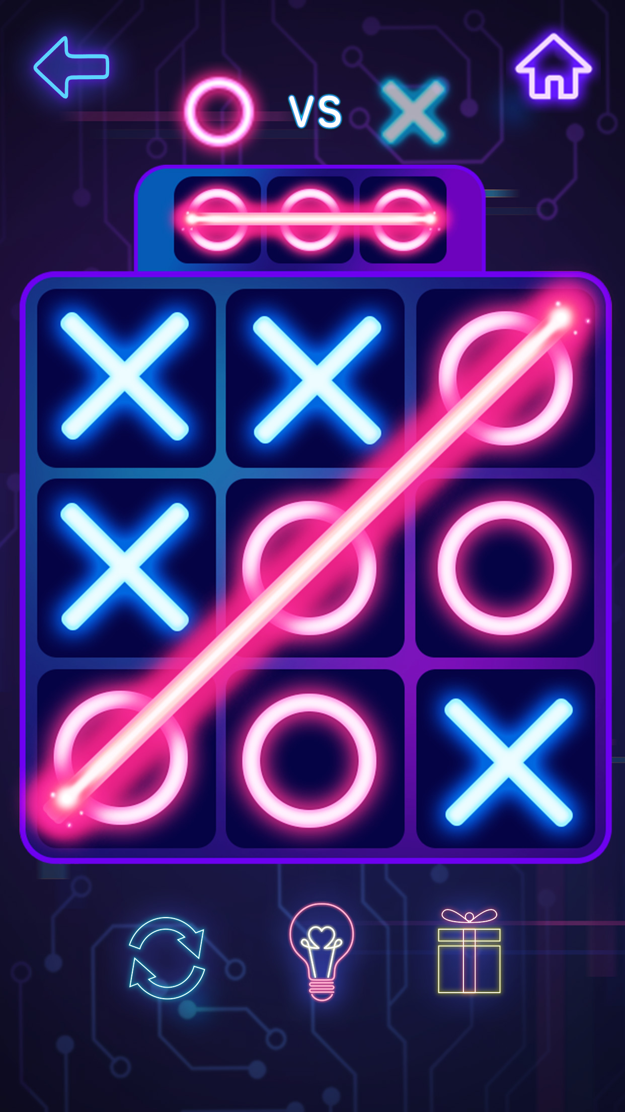 اسکرین شات 4 بازی Tic Tac Toe: 2 Player OX Game