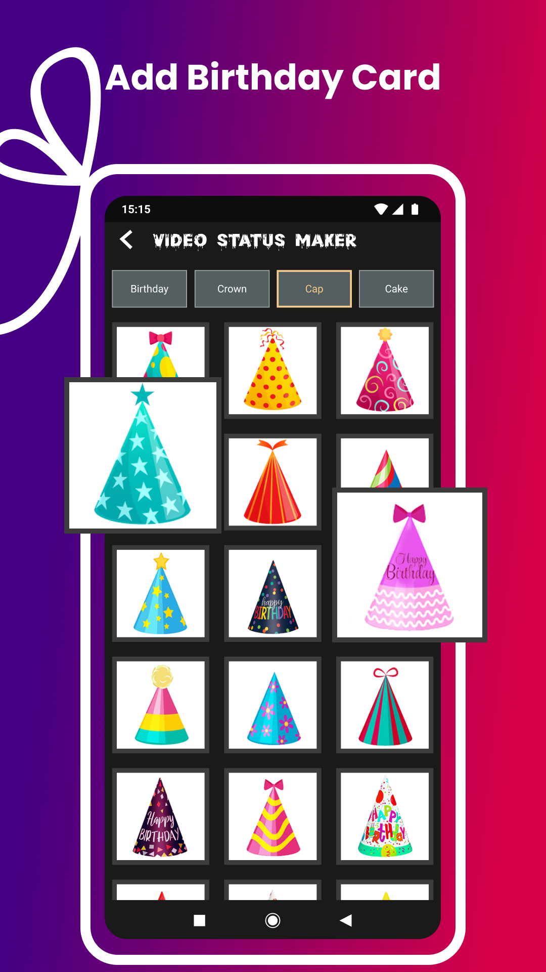 اسکرین شات 8 برنامه Birthday Video Maker 2024