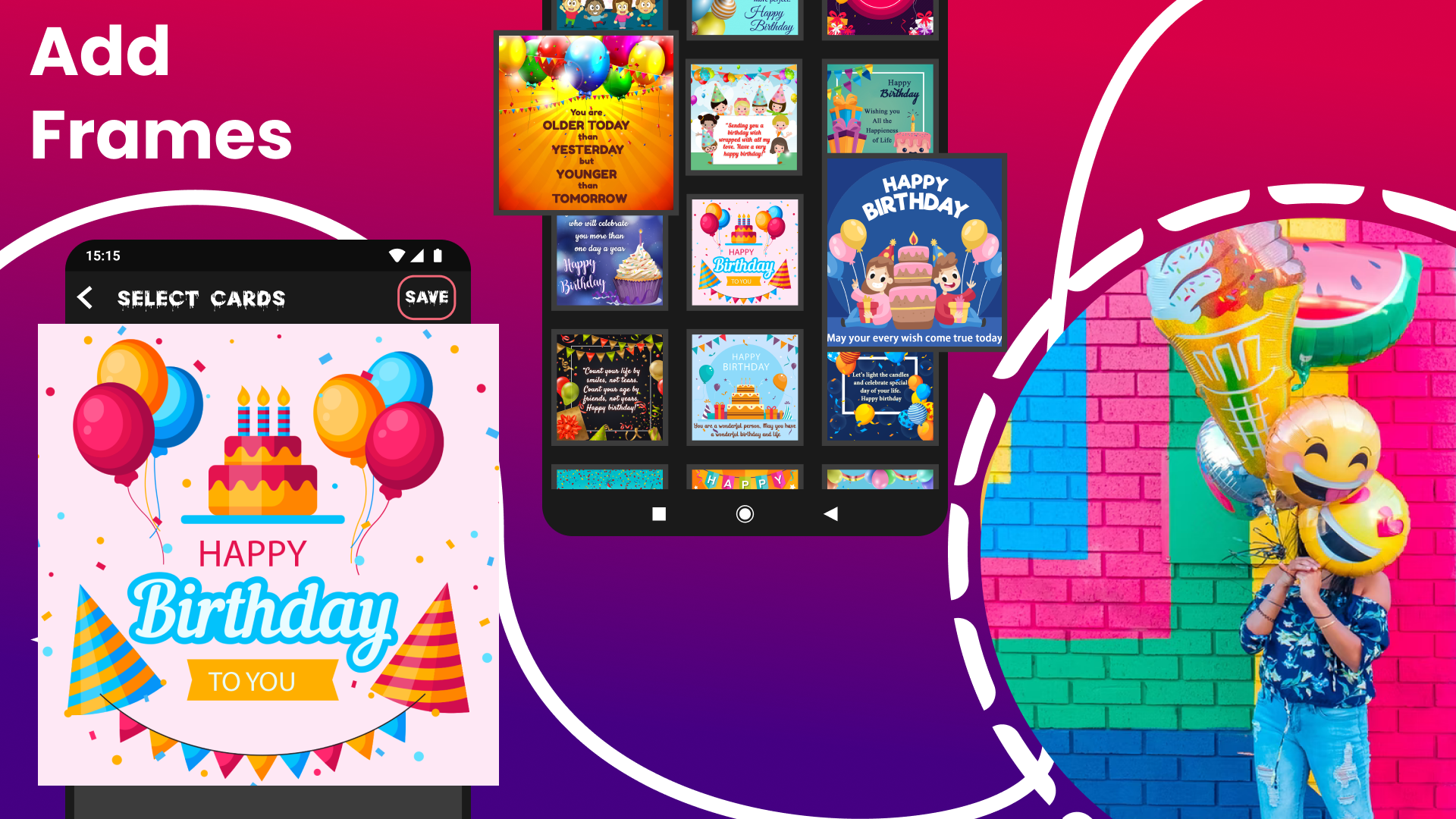 اسکرین شات 2 برنامه Birthday Video Maker 2024