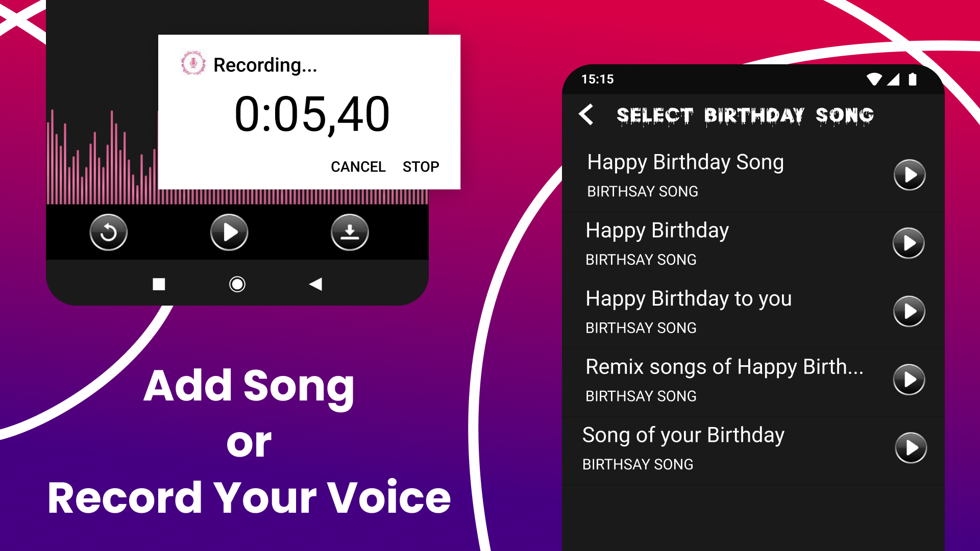اسکرین شات 3 برنامه Birthday Video Maker 2025