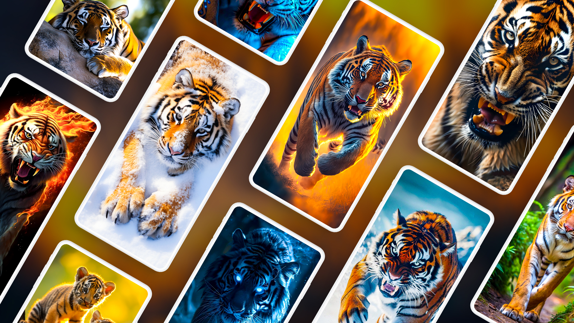 اسکرین شات 1 برنامه Tiger Wallpapers 4K