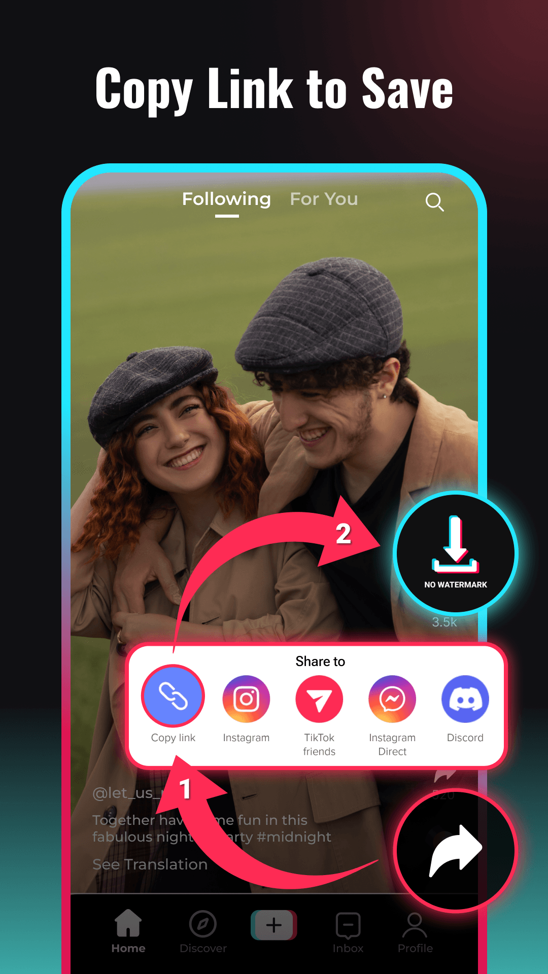 اسکرین شات 2 برنامه Tik Video Downloader Tok Saver
